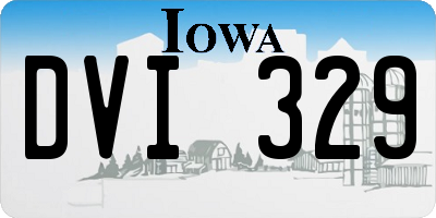 IA license plate DVI329