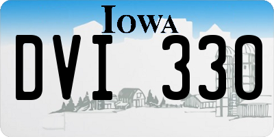 IA license plate DVI330