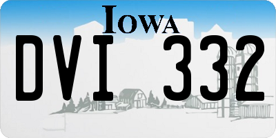 IA license plate DVI332