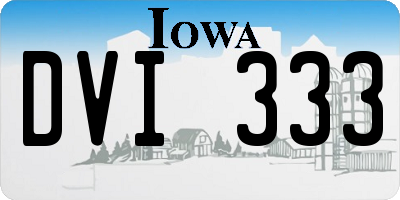 IA license plate DVI333