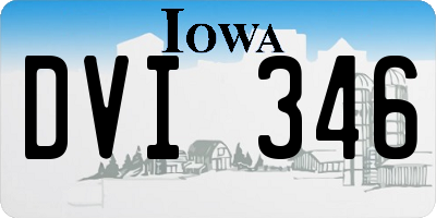 IA license plate DVI346
