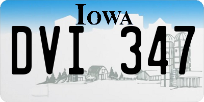 IA license plate DVI347