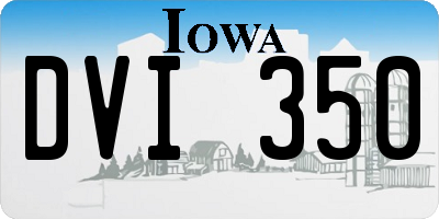 IA license plate DVI350