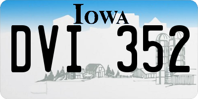 IA license plate DVI352