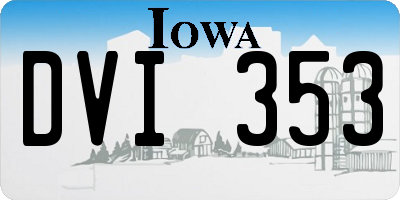 IA license plate DVI353