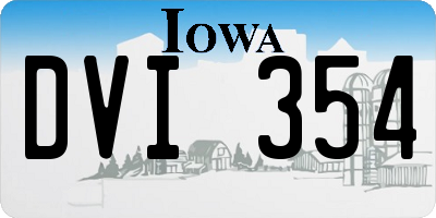 IA license plate DVI354