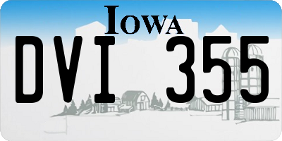 IA license plate DVI355