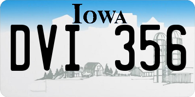 IA license plate DVI356