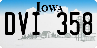IA license plate DVI358