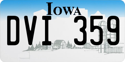 IA license plate DVI359