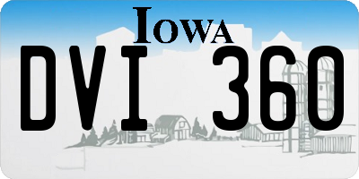 IA license plate DVI360