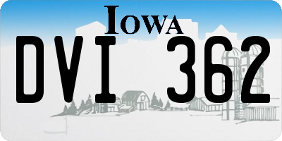 IA license plate DVI362