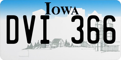 IA license plate DVI366