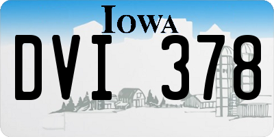 IA license plate DVI378
