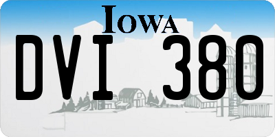 IA license plate DVI380