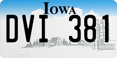 IA license plate DVI381