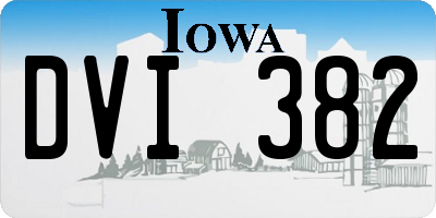 IA license plate DVI382