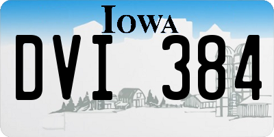 IA license plate DVI384