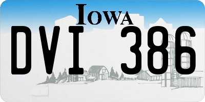 IA license plate DVI386