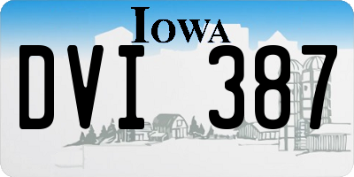 IA license plate DVI387
