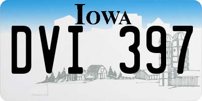 IA license plate DVI397