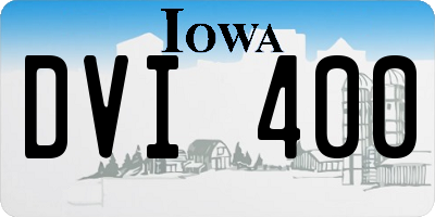 IA license plate DVI400