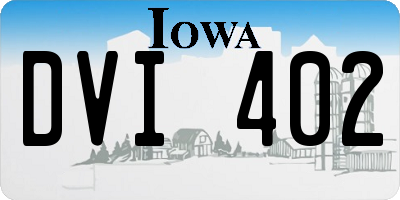 IA license plate DVI402