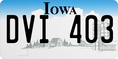 IA license plate DVI403