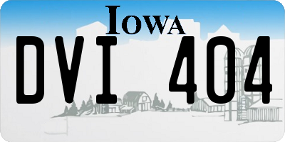 IA license plate DVI404