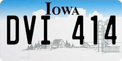 IA license plate DVI414