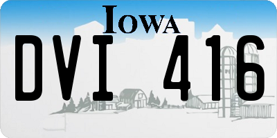 IA license plate DVI416