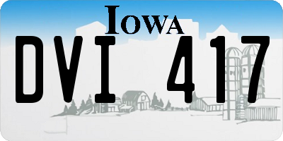 IA license plate DVI417