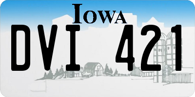IA license plate DVI421