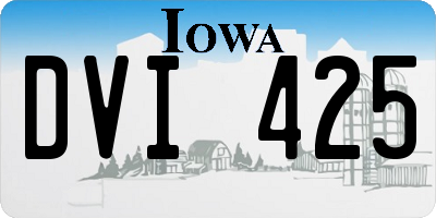 IA license plate DVI425