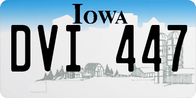 IA license plate DVI447