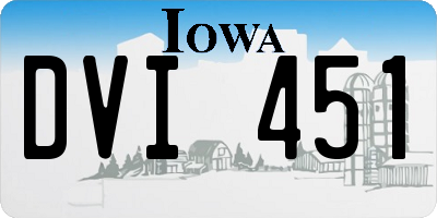 IA license plate DVI451