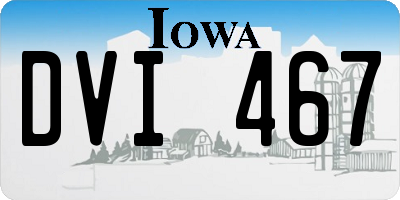 IA license plate DVI467