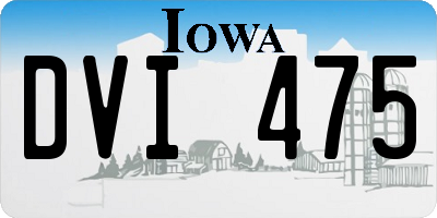 IA license plate DVI475