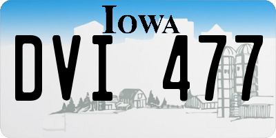 IA license plate DVI477