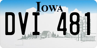 IA license plate DVI481