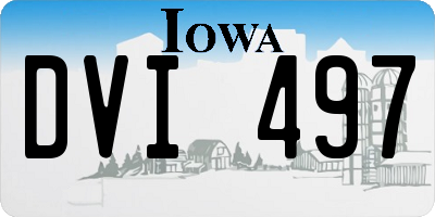 IA license plate DVI497