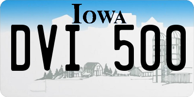 IA license plate DVI500