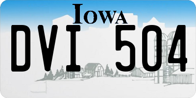 IA license plate DVI504