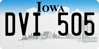 IA license plate DVI505