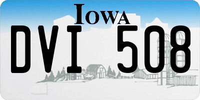 IA license plate DVI508
