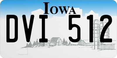 IA license plate DVI512