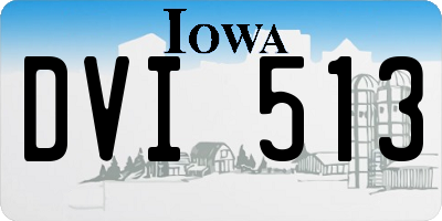 IA license plate DVI513