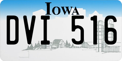 IA license plate DVI516