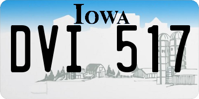 IA license plate DVI517