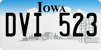 IA license plate DVI523